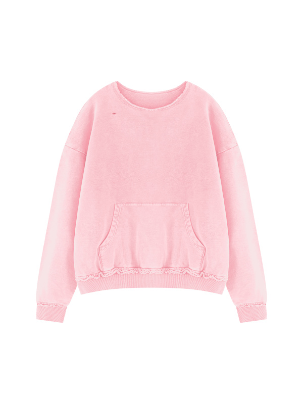 Unisex Raw Edge Crewneck Sweatshirt