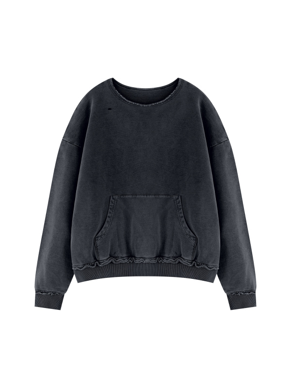 Unisex Raw Edge Crewneck Sweatshirt