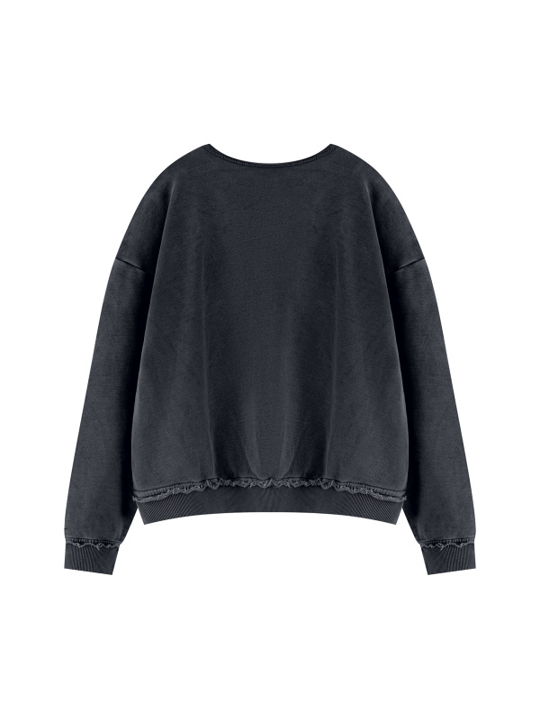 Unisex Raw Edge Crewneck Sweatshirt