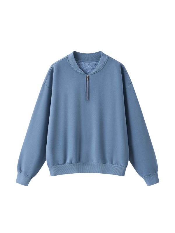 Unisex Vintage Wash Fleece Quarter Zip Sweatshirt