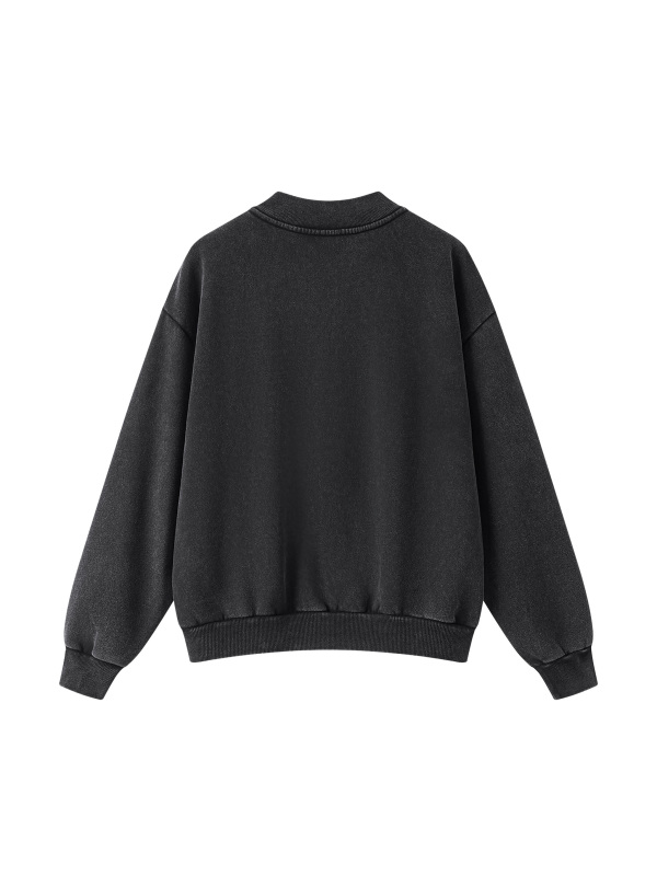 Unisex Vintage Wash Fleece Quarter Zip Sweatshirt