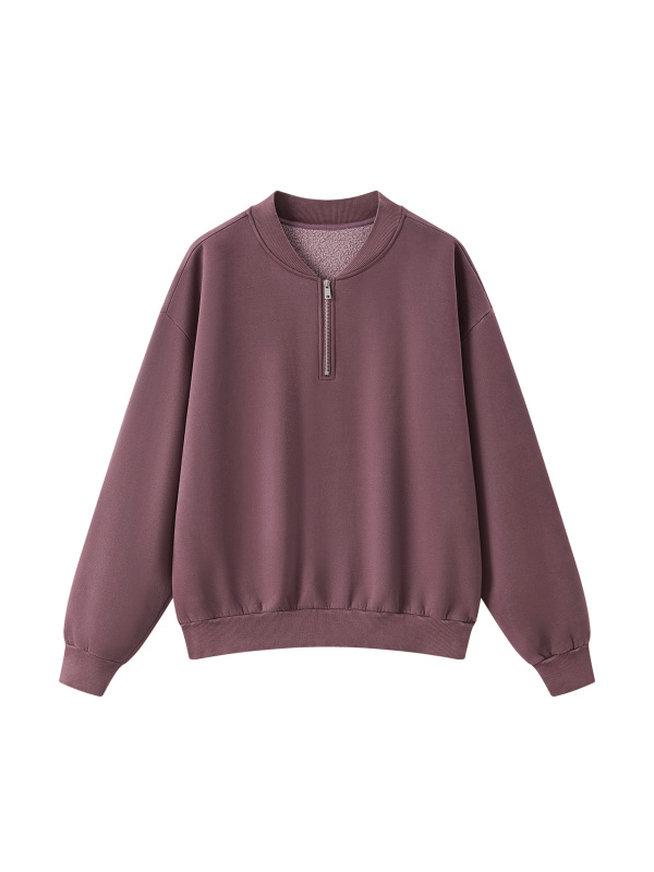 Unisex Vintage Wash Fleece Quarter Zip Sweatshirt