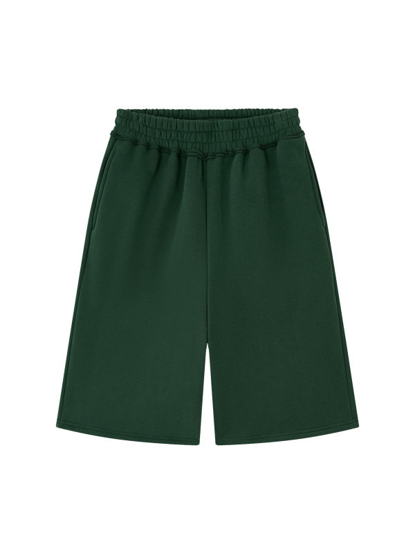 Unisex Raw Edge Fleece Shorts