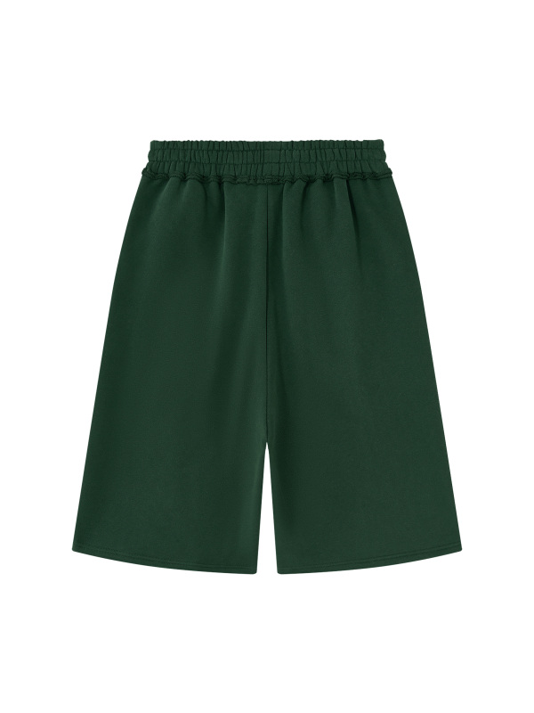 Unisex Raw Edge Fleece Shorts