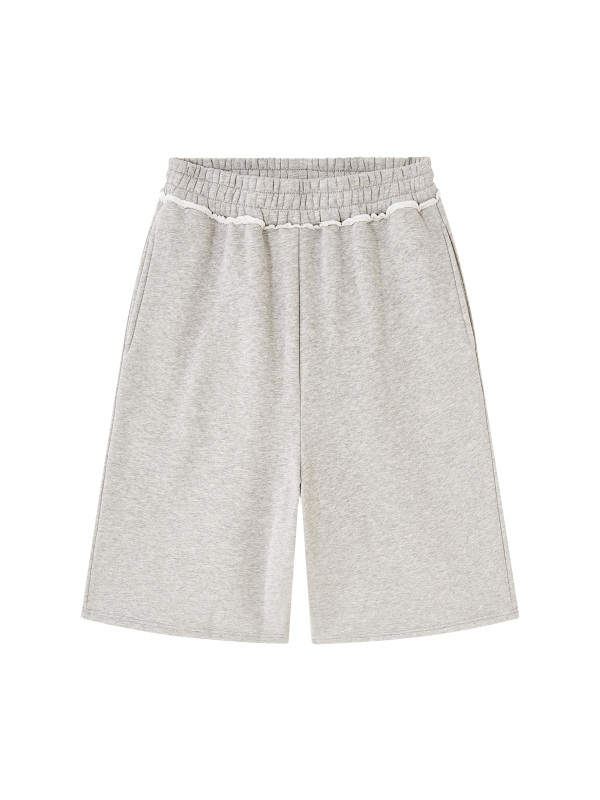 Unisex Raw Edge Fleece Shorts