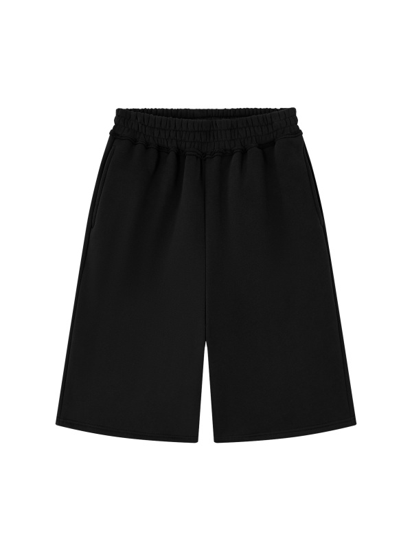 Unisex Raw Edge Fleece Shorts