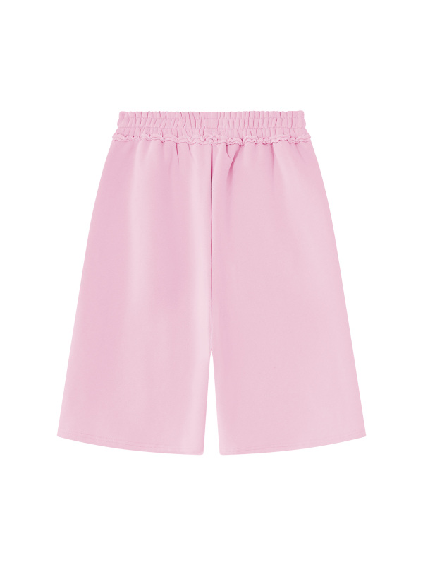 Unisex Raw Edge Fleece Shorts