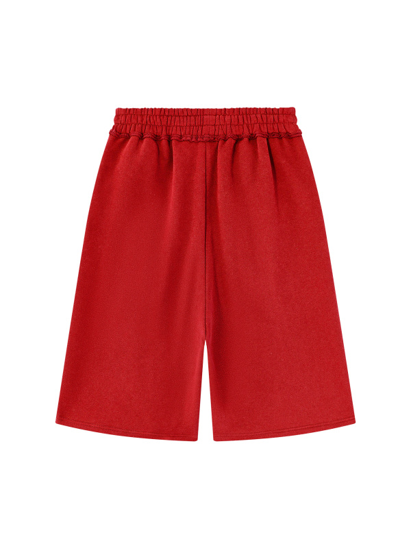 Unisex Raw Edge Fleece Shorts