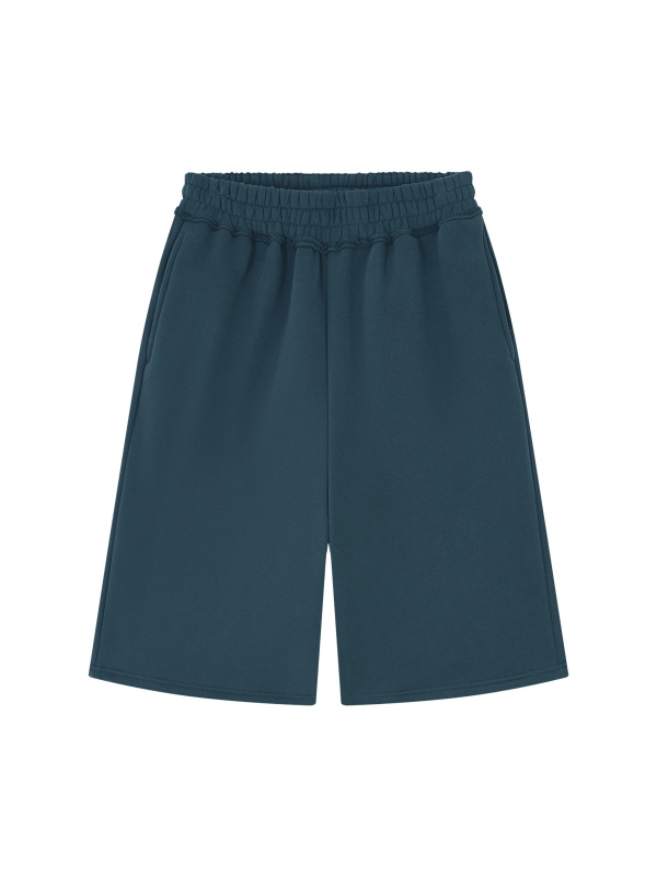 Unisex Raw Edge Fleece Shorts