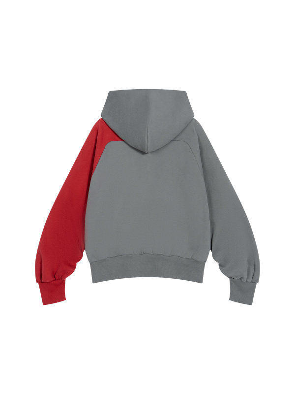 Unisex Color-Block Fleece Hoodie