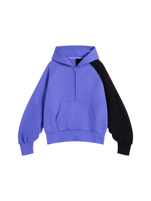 Unisex Color-Block Fleece Hoodie