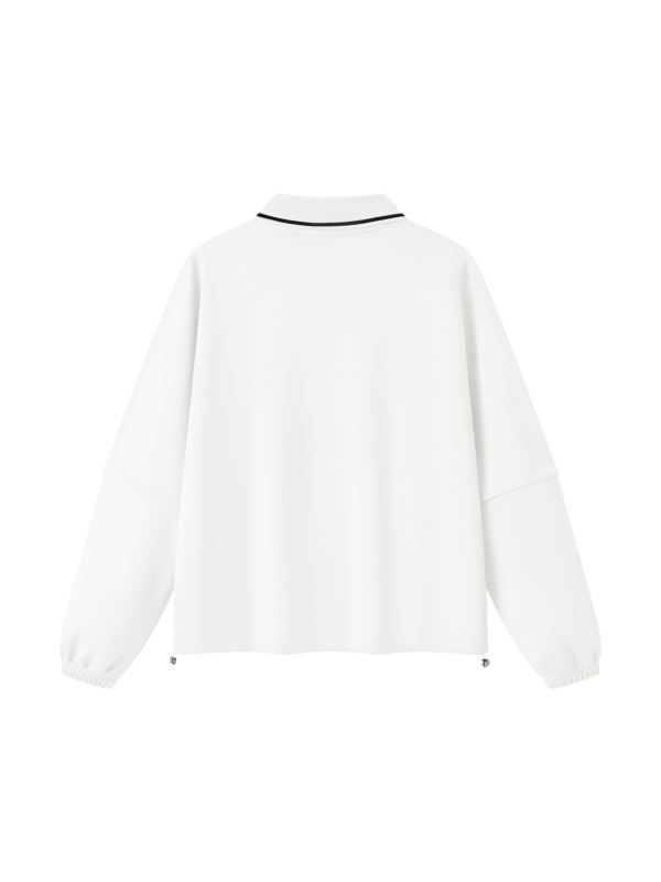 Unisex Boxy Collared Detachable Sweatshirt