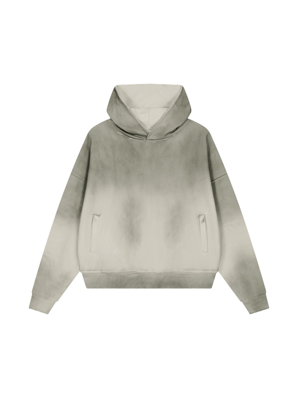 Unisex Sunfade Distressed Boxy Hoodie