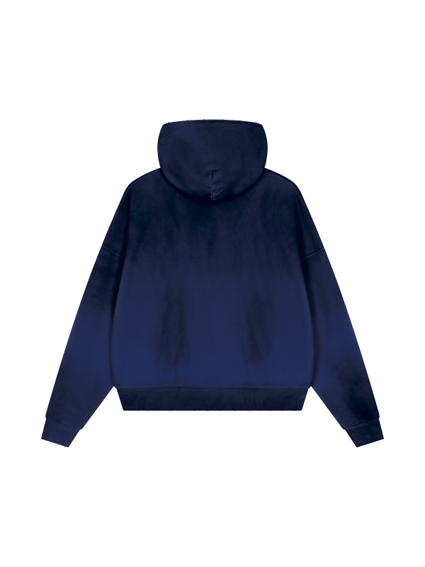 Unisex Sunfade Distressed Boxy Hoodie