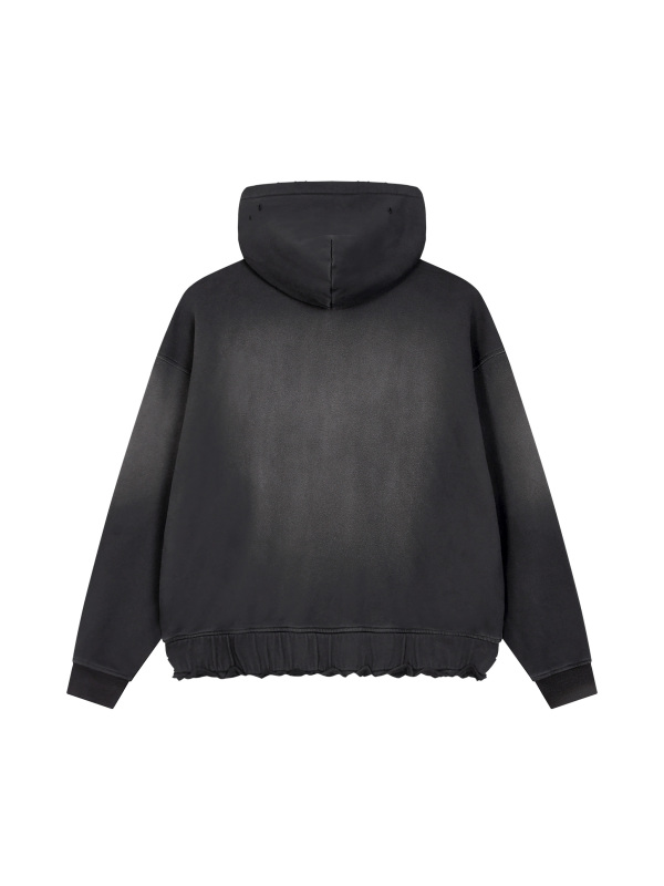 Unisex Sunfade Ripped Boxy Hoodie
