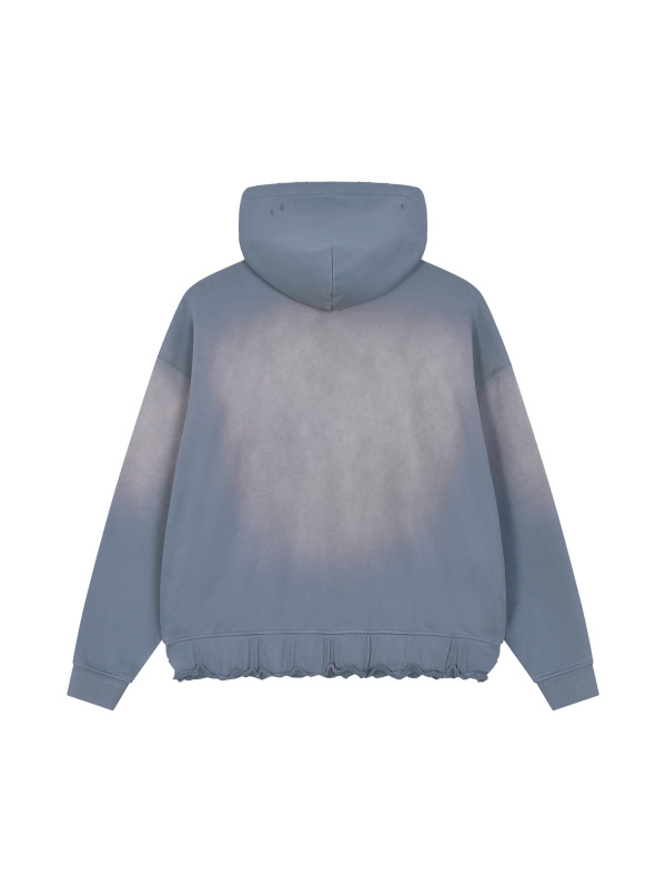 Unisex Sunfade Ripped Boxy Hoodie