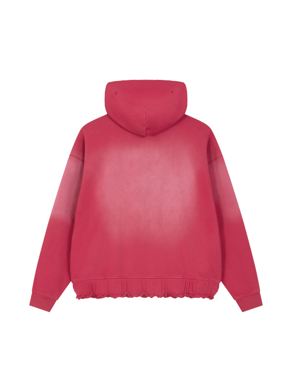 Unisex Sunfade Ripped Boxy Hoodie