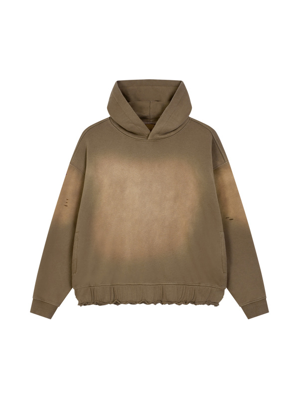 Unisex Sunfade Ripped Boxy Hoodie