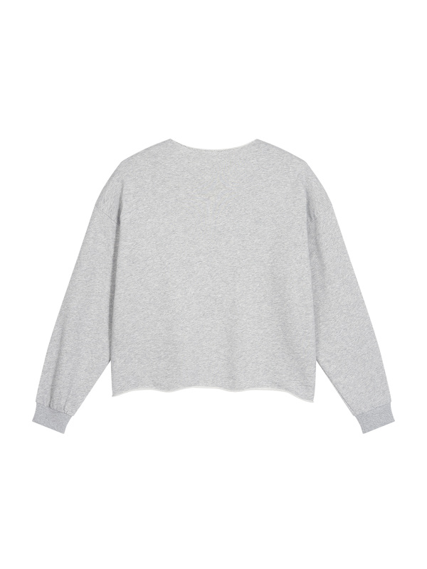 Unisex Paneled Raw Edge Boxy Sweatshirt