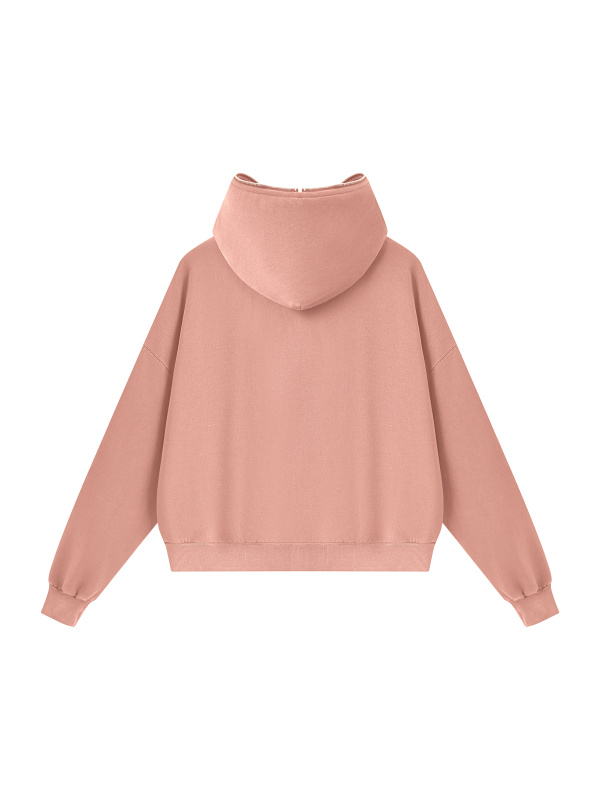 Unisex Vintage Wash Fleece Boxy Hoodie