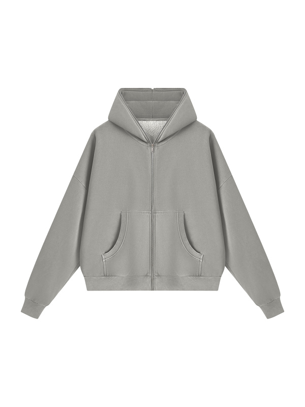 Unisex Vintage Wash Fleece Boxy Hoodie