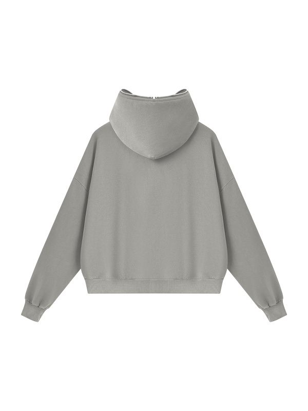 Unisex Vintage Wash Fleece Boxy Hoodie