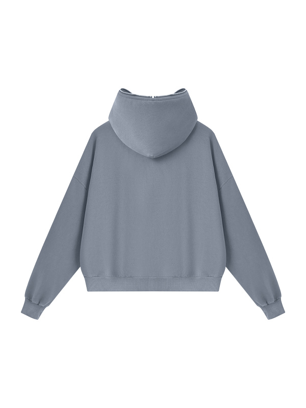 Unisex Vintage Wash Fleece Boxy Hoodie