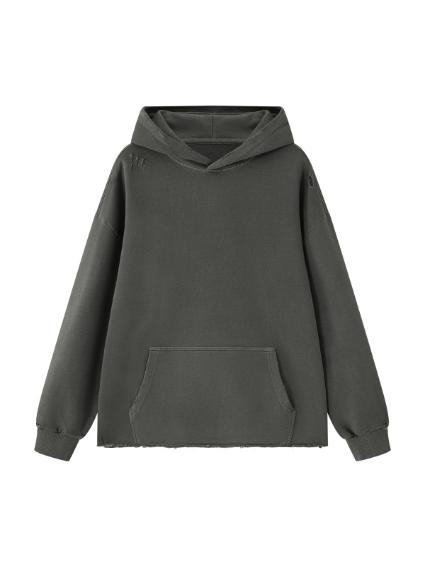 Unisex Vintage Wash Raw Edge Hoodie