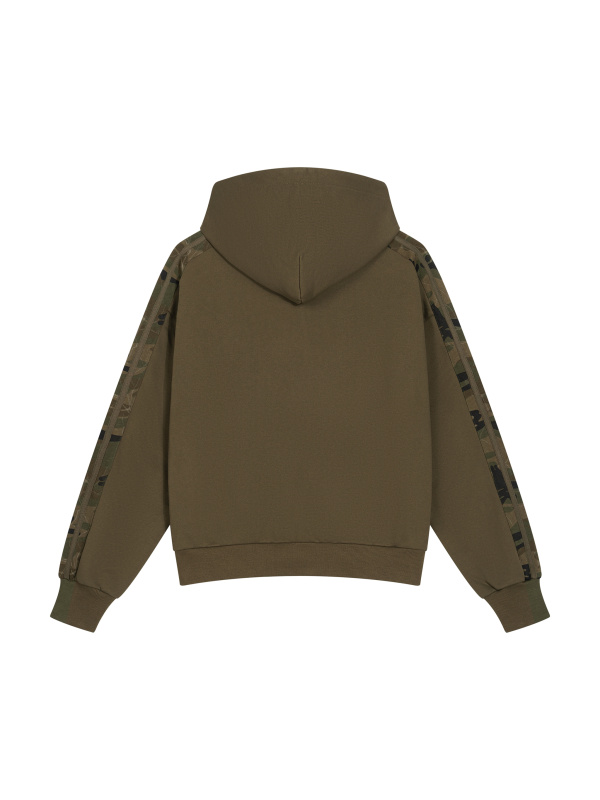 Unisex Boxy Camo Paneled Hoodie