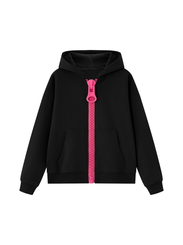 Unisex Oversized Chunky-Zip Boxy Hoodie