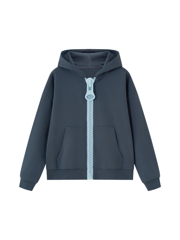 Unisex Oversized Chunky-Zip Boxy Hoodie