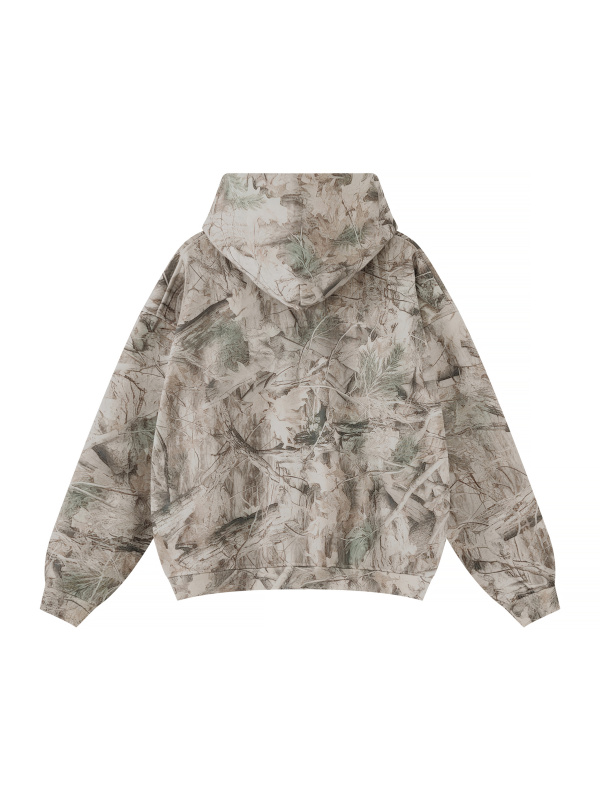 Unisex Oversized Fleece Tree Camo Hoodie