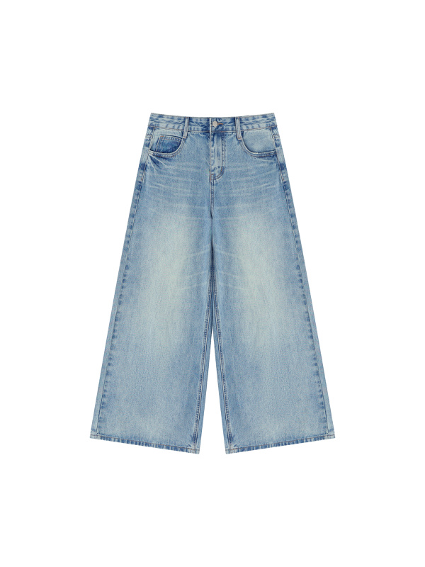Women’s Vintage Wash Wide Leg Jeans