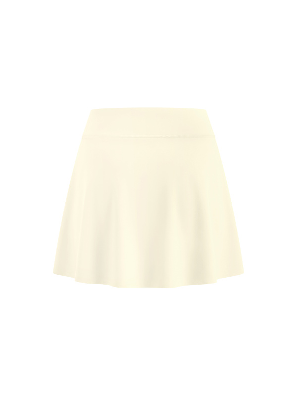 Women's A-Line Contrast Panel Slit Skirt
