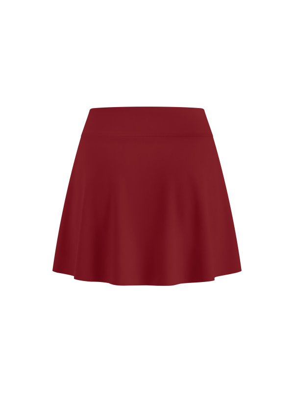 Women's A-Line Contrast Panel Slit Skirt