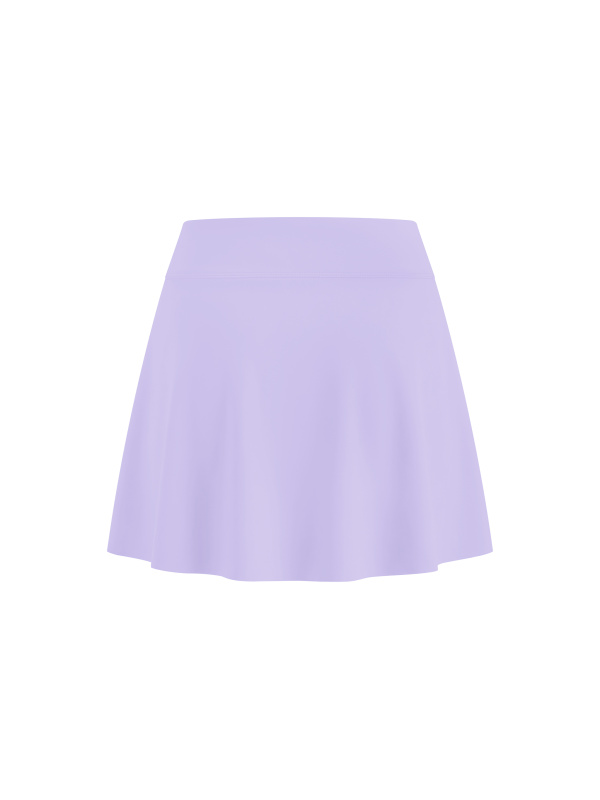 Women's A-Line Contrast Panel Slit Skirt
