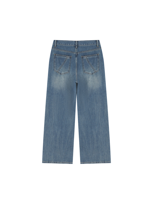 Women’s Vintage Wash Wide Leg Jeans