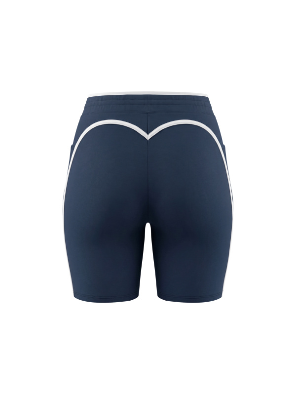 Women's High Rise Color Block Yoga Shorts