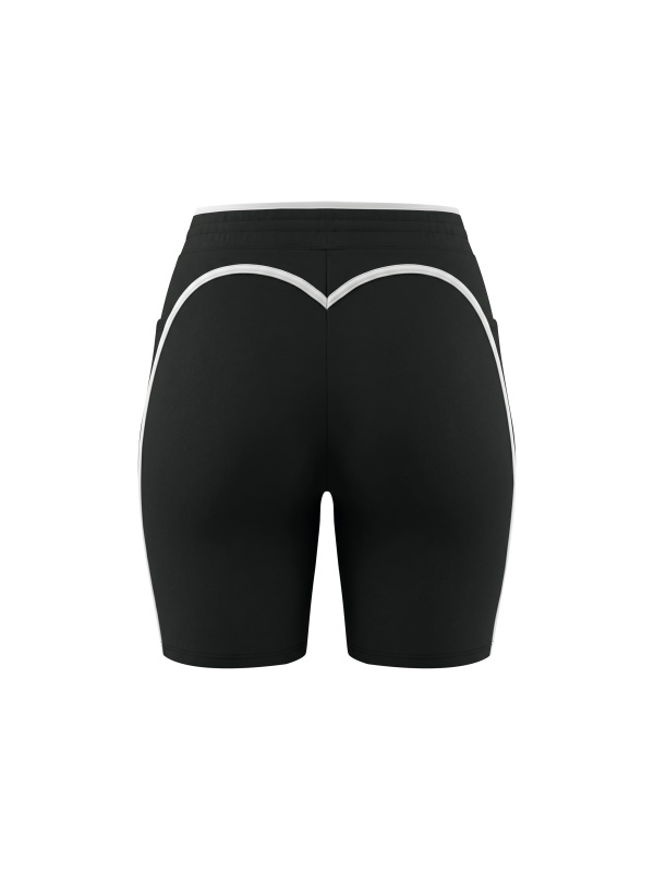 Women's High Rise Color Block Yoga Shorts