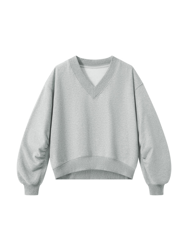 Women’s Crop V-Neck Sweatshirt