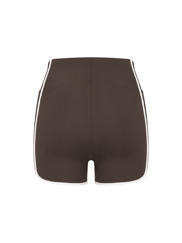 Women's High Rise Color Block Yoga Shorts