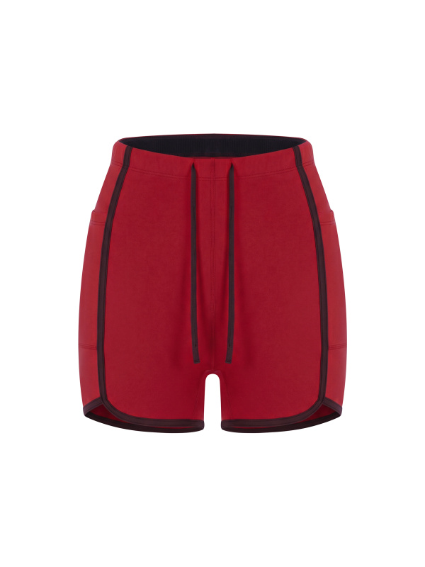 Women's High Rise Color Block Yoga Shorts