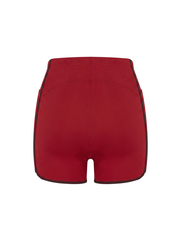 Women's High Rise Color Block Yoga Shorts