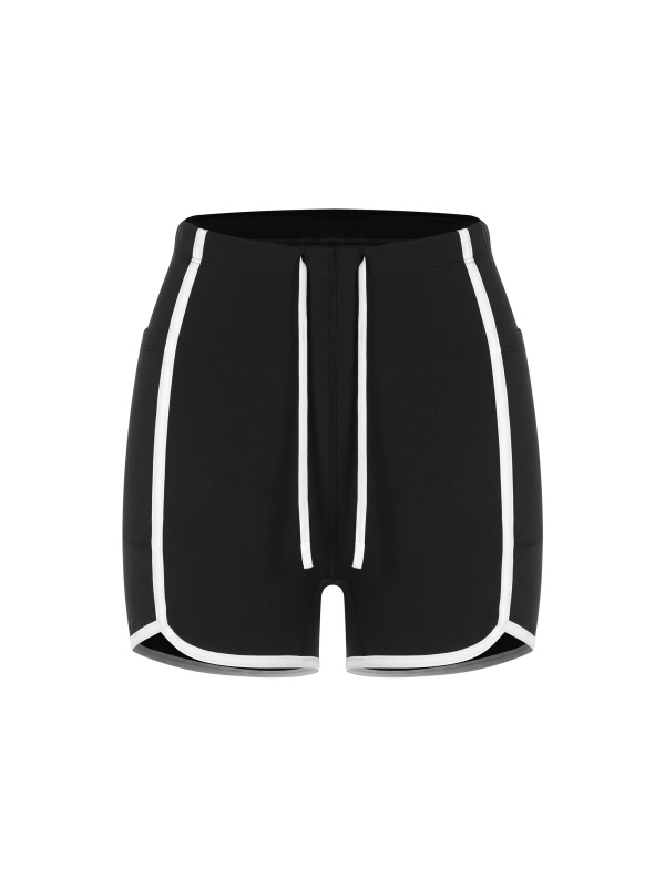Women's High Rise Color Block Yoga Shorts
