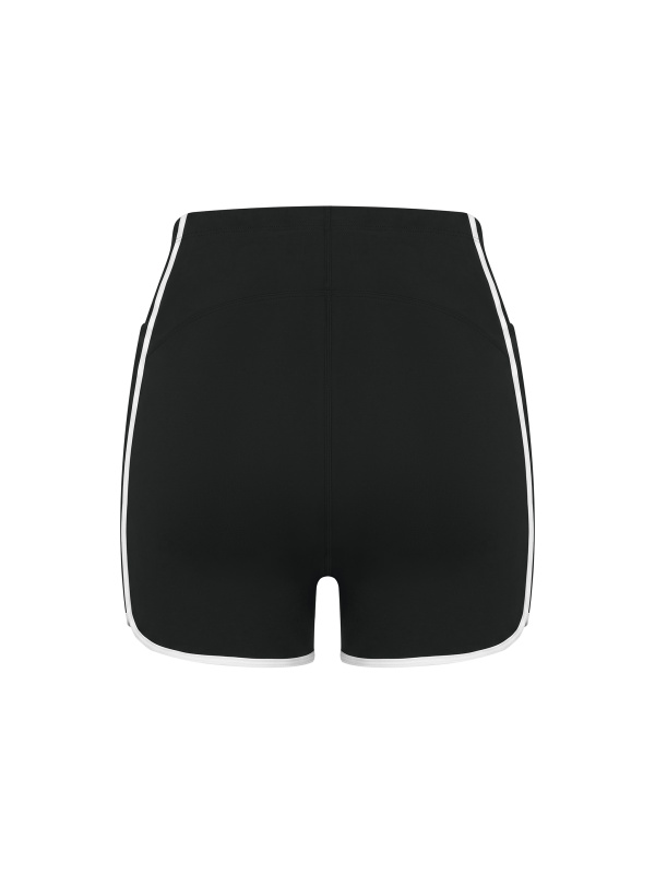Women's High Rise Color Block Yoga Shorts
