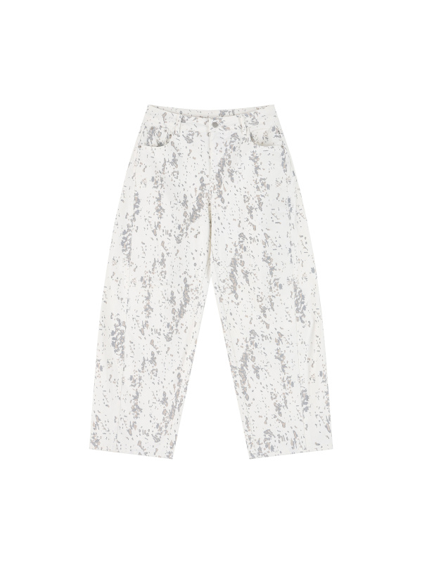 Women's Splatter Barrel Leg Jeans