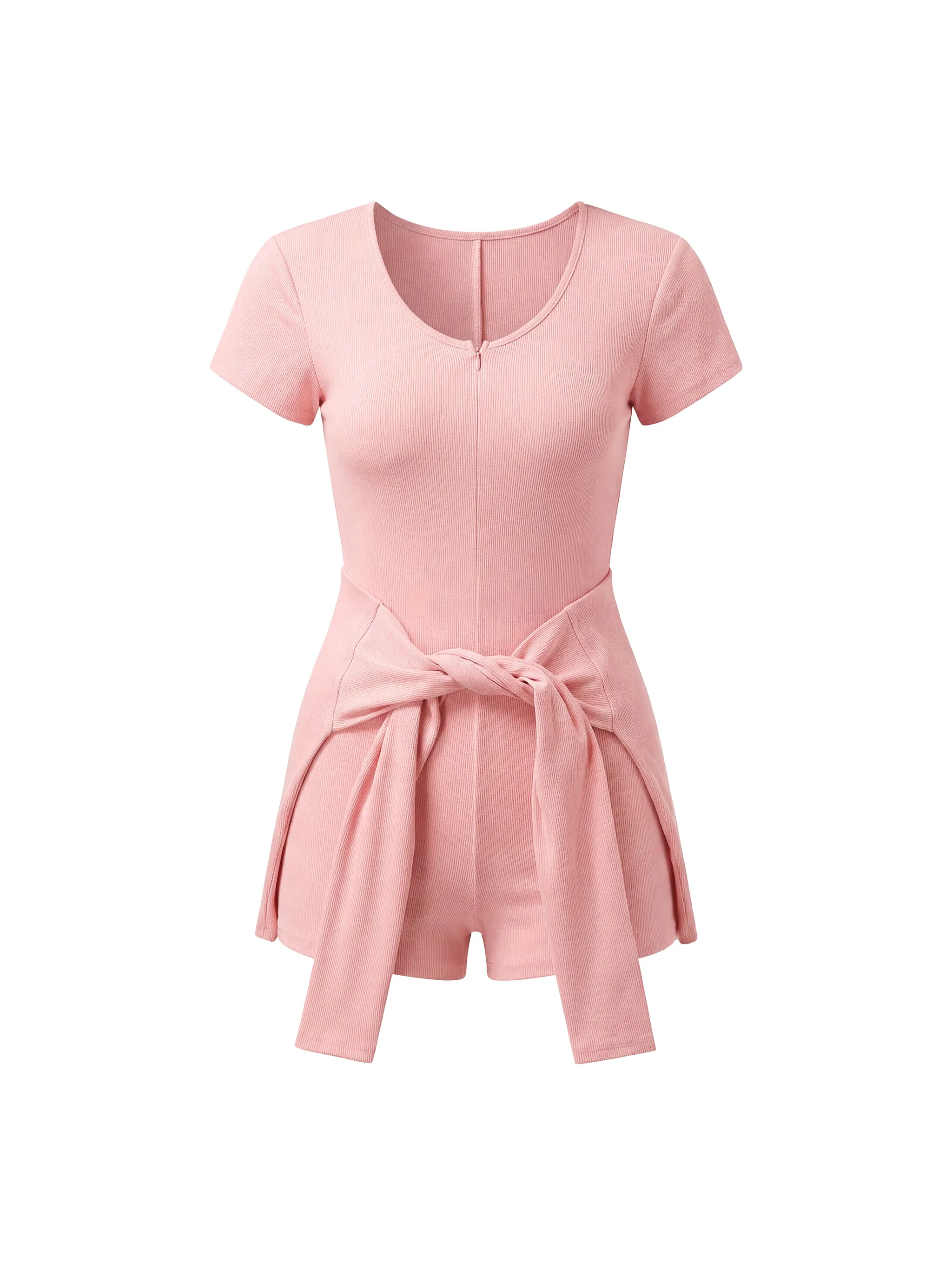 Women's Dual-Function Cape Tie-Waist Romper