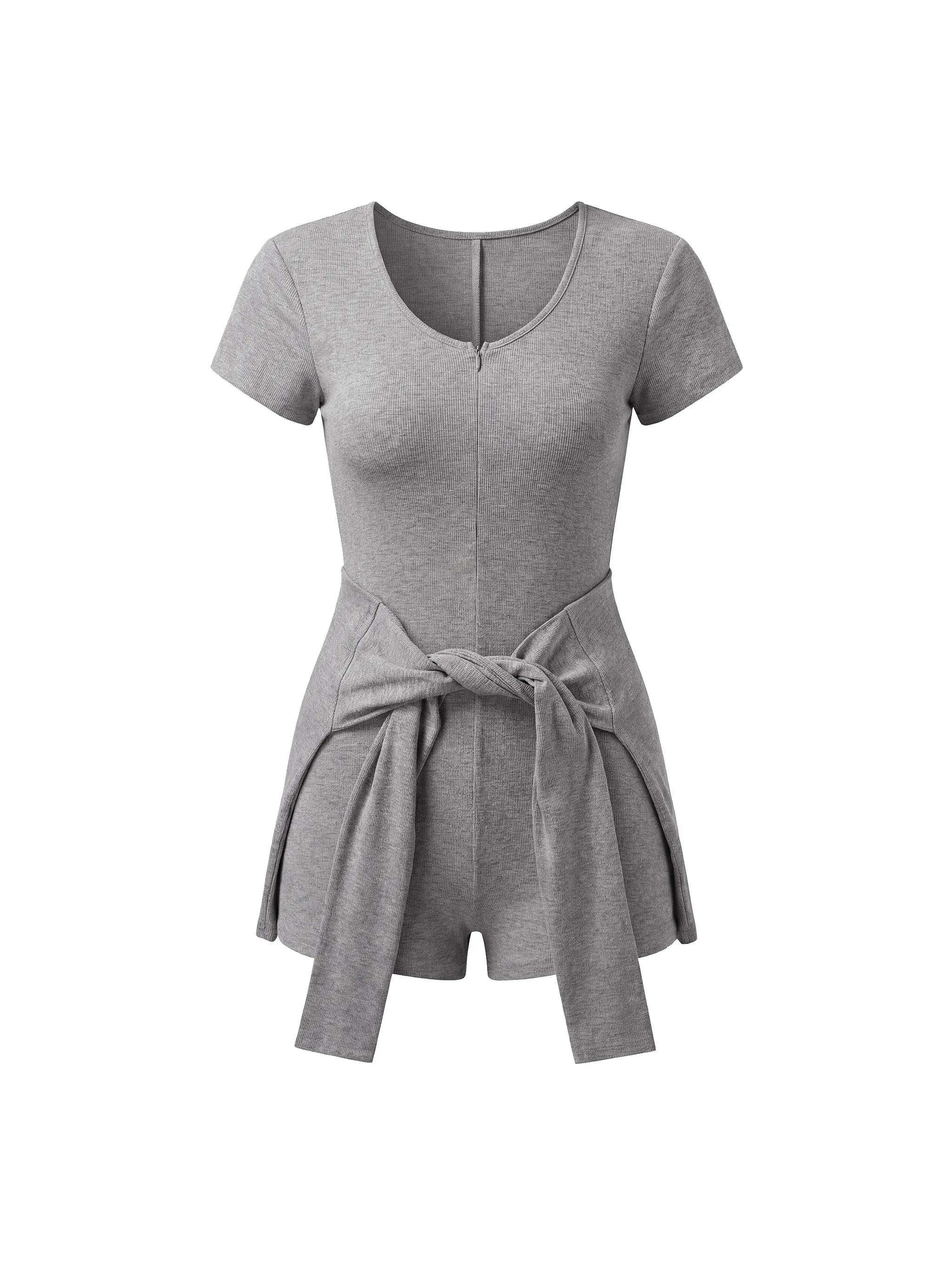 Women's Dual-Function Cape Tie-Waist Romper