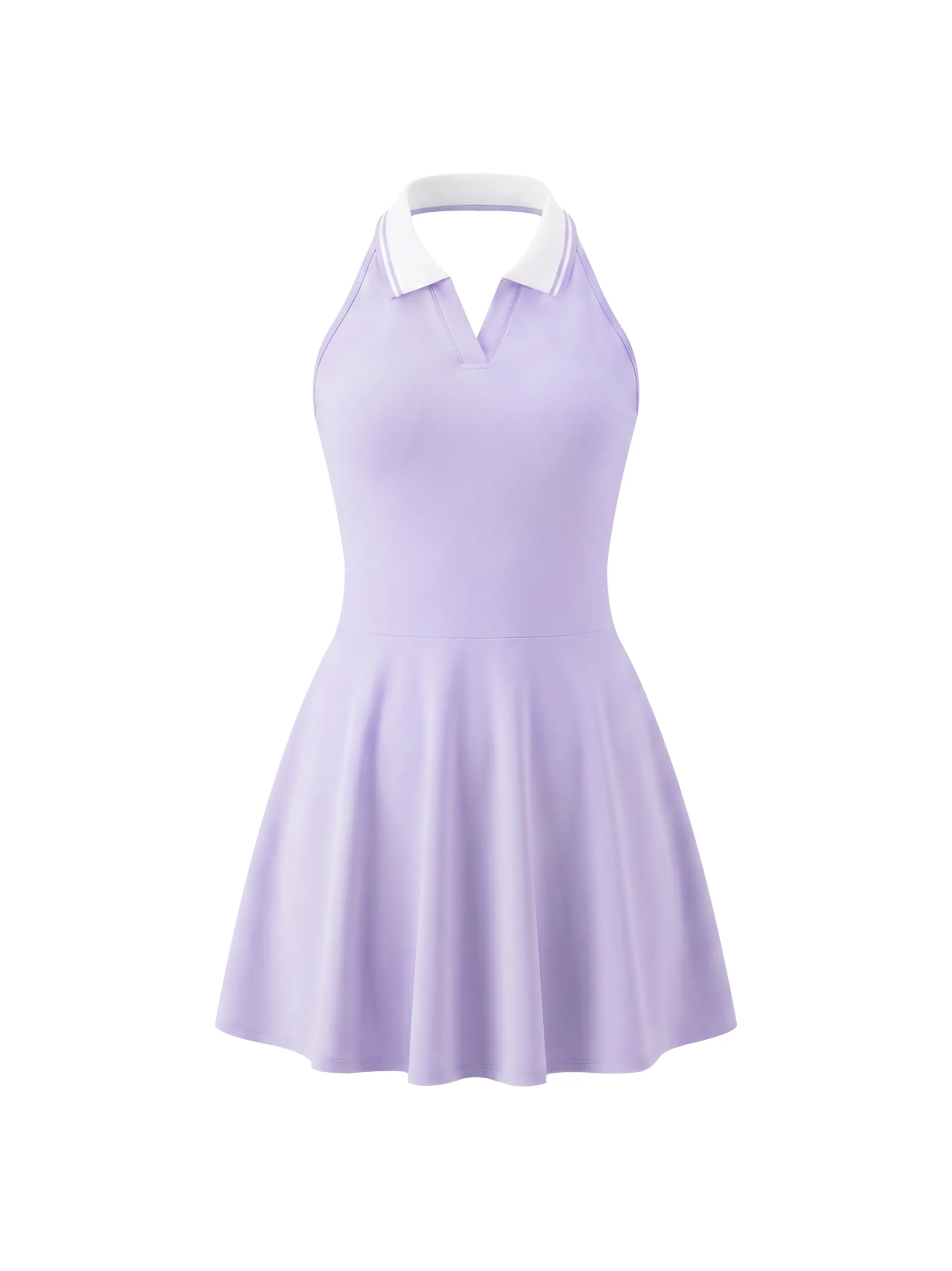 Women's Collared Halter A-Line Tennis Dress