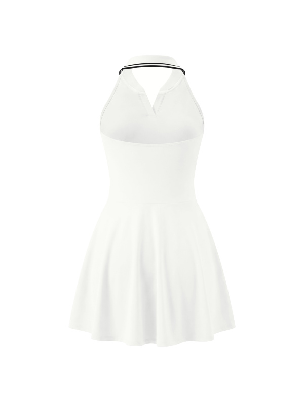 Women's Collared Halter A-Line Tennis Dress